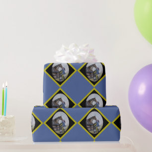 Mädchen-und-Pferd-Geschichtenbuch in Diamant Geschenkpapier