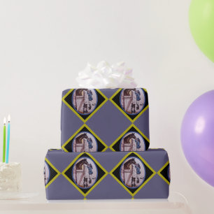 Mädchen-und-Pferd-Geschichtenbuch in Diamant Geschenkpapier