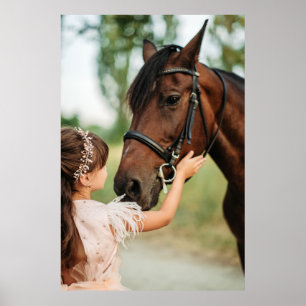 Mädchen und Pferd Poster
