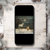 Mädchen und Pferd | Vollmond Winter Weihnachten