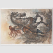 Mädchen und Pferde-Steampunk 3 Dekoupage Paper Seidenpapier (Vorderseite)