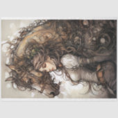 Mädchen und Pferde Steampunk 7 Dekoupage Paper Seidenpapier (Vorderseite)