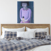 Mädchen und Puppe 2003 Leinwanddruck (Insitu (Schlafzimmer))