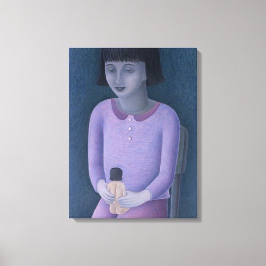 Mädchen und Puppe 2003 Leinwanddruck (Vorderseite)