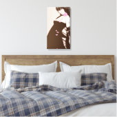 Mädchen und Rosa Leinwanddruck (Insitu (Schlafzimmer))