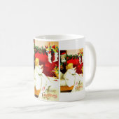 Mädchen und Santa Kaffeetasse (VorderseiteRechts)