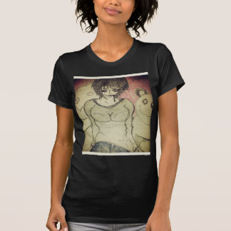 Mädchen und teddy yaei anime Manga zeichnend T-Shirt
