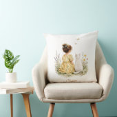 Mädchen und weiße Katze Kissen (Stuhl )