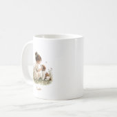 Mädchen und Welpe Kaffeetasse (Vorderseite Links)
