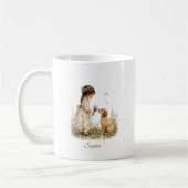Mädchen und Welpe Kaffeetasse (Links)