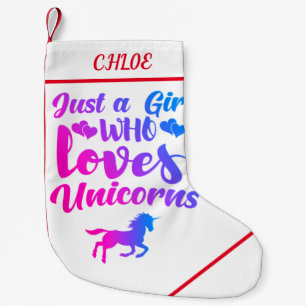 MÄDCHEN / UNICORN CHRISTMAS STRUMPF KLEINER WEIHNACHTSSTRUMPF
