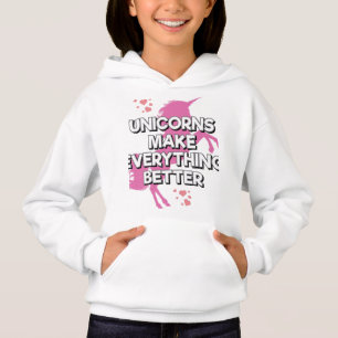 Mädchen Unicorn Unicorn Hörner machen alles besser Hoodie