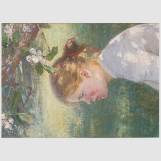 Mädchen unter dem Apfelbaum (von Danielson-Gambogi Seidenpapier (Vorderseite)
