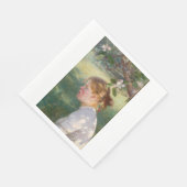 Mädchen unter dem Apfelbaum (von Danielson-Gambogi Serviette (Ecke)