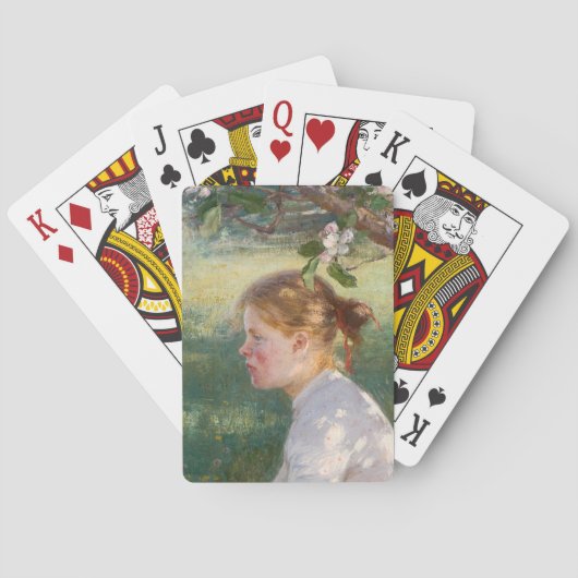Mädchen unter dem Apfelbaum (von Danielson-Gambogi Spielkarten (Rückseite)