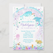 Mädchen unter dem Meer Einladung (Vorderseite)