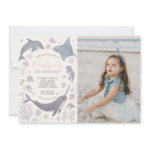 Mädchen unter dem Meer Geburtstagsparty Foto