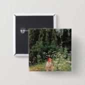 Mädchen unter den wilden Blumen, 1880 Button (Vorne & Hinten)