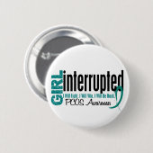 Mädchen unterbrach 1 PCOS Button (Vorne & Hinten)