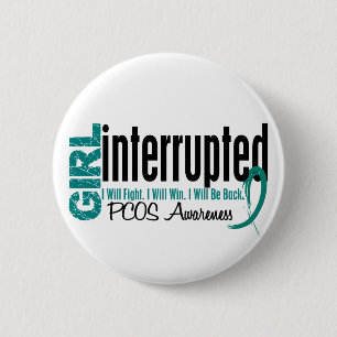 Mädchen unterbrach 1 PCOS Button