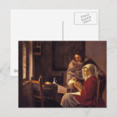 Mädchen unterbrach ihre Musik Postkarte (Vorne/Hinten)