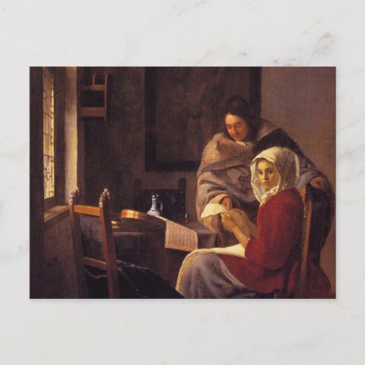 Mädchen unterbrach ihre Musik Postkarte (Vorderseite)