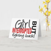 Mädchen unterbrach Krebs der Haut-2 Karte (Gelbe Blume)