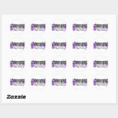 Mädchen unterbrochen 1 Epilepsie Runder Aufkleber (Blatt)
