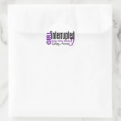 Mädchen unterbrochen 1 Epilepsie Runder Aufkleber (Tasche)