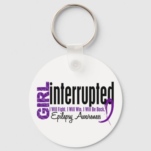 Mädchen unterbrochen 1 Epilepsie Schlüsselanhänger (Vorderseite)