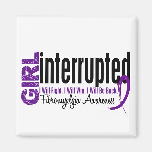 Mädchen unterbrochen 1 Fibromyalgie Magnet (Vorne)