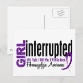 Mädchen unterbrochen 1 Fibromyalgie Postkarte (Vorne/Hinten)