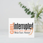 Mädchen unterbrochen 1 Uteruskrebs Postkarte (Stehend Vorderseite)