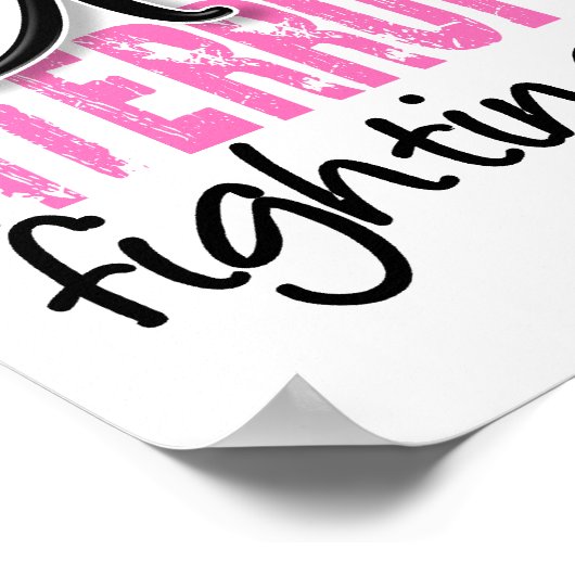 Mädchen unterbrochen 2 Brustkrebs Poster (Ecke)