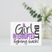 Mädchen unterbrochen 2 Fibromyalgie Postkarte (Stehend Vorderseite)