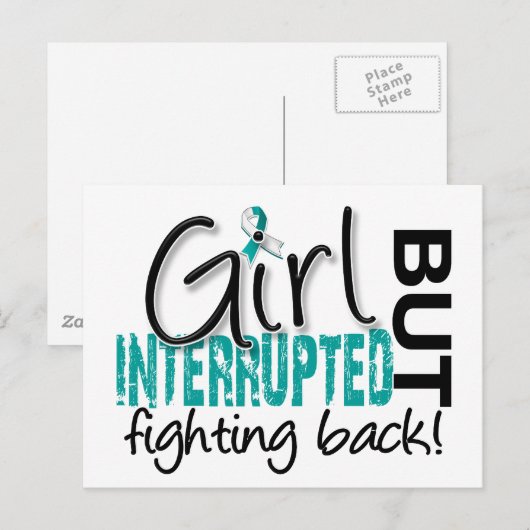 Mädchen unterbrochen 2 Gebärmutterhalskrebs Postkarte (Vorne/Hinten)