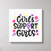 Mädchen unterstützen Mädchen Leinwanddruck (Vorderseite)