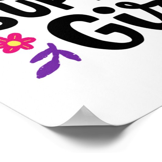 Mädchen unterstützen Mädchen Poster (Ecke)