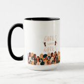 Mädchen unterstützen Mädchen Tasse (Links)