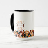 Mädchen unterstützen Mädchen Tasse (Vorderseite Links)