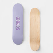 Mädchen-Varsity-Lila-Skateboard mit personalisiert Skateboard (Vorderseite)