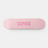 Mädchen Varsity Pink Skateboard personalisierter N (Horizontal)