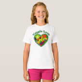 Mädchen Veggie Liebe Cami T-Shirt (Vorne ganz)