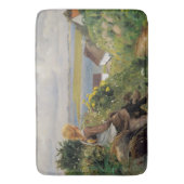 Mädchen verloren in Gedanken (von H.A. Brendekilde Badematte (Vorderseite Vertikal)