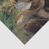 Mädchen verloren in Gedanken (von H.A. Brendekilde Seidenpapier (Detail)