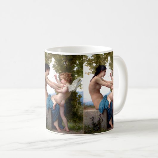 Mädchen verteidigen sich gegen das kupide Eros-Gem Kaffeetasse (VorderseiteRechts)