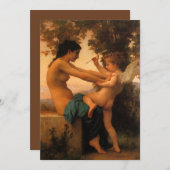 Mädchen verteidigt sich gegen Cupid von Bouguereau (Vorne/Hinten)