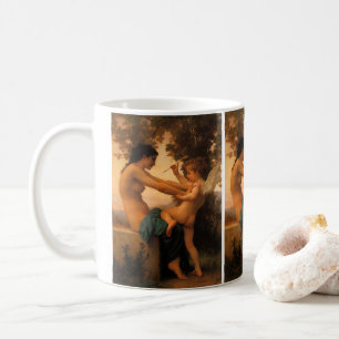 Mädchen verteidigt sich gegen Cupid von Bouguereau Kaffeetasse