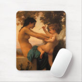 Mädchen verteidigt sich gegen Cupid von Bouguereau Mousepad (Mit Mouse)
