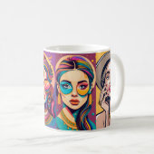 Mädchen vintage kaffeetasse (VorderseiteRechts)